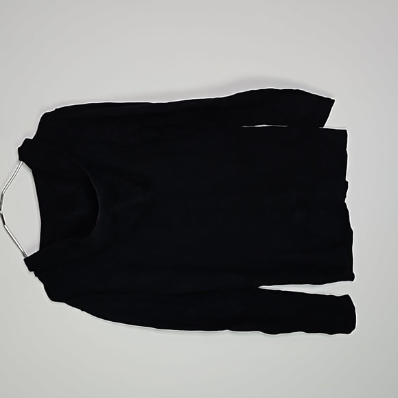 American Eagle small black button up v neck hoodie - Picture 4 of 6